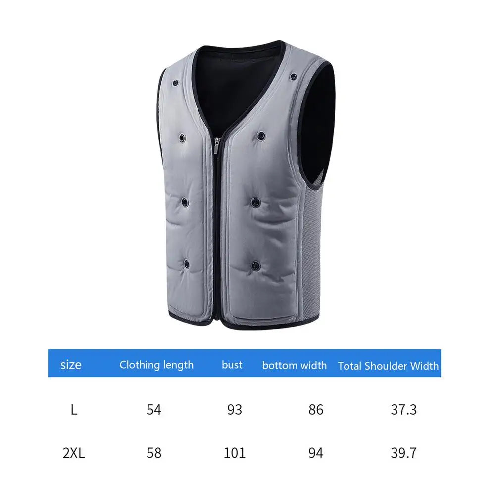 Gray Polyester Cooling Vest for Men and Women