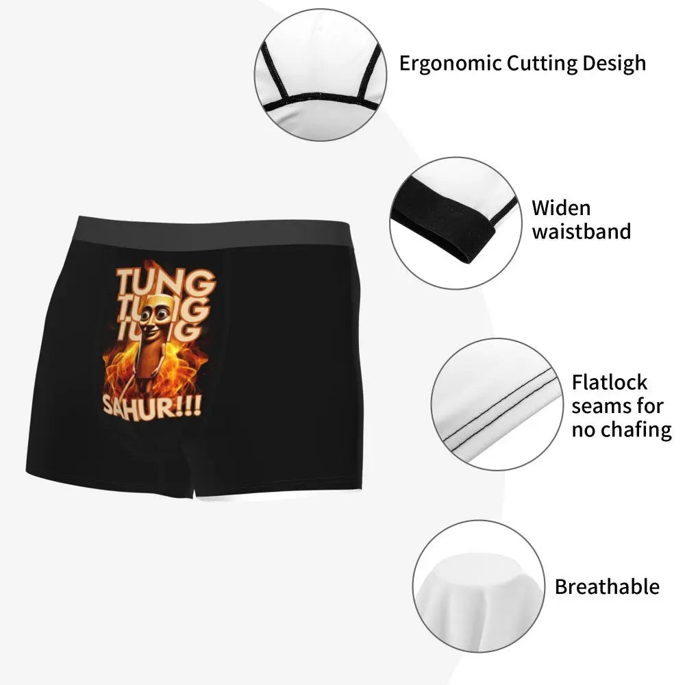 Men's Boxer Shorts Brr Brr Patapim Funny Italian Brainrot