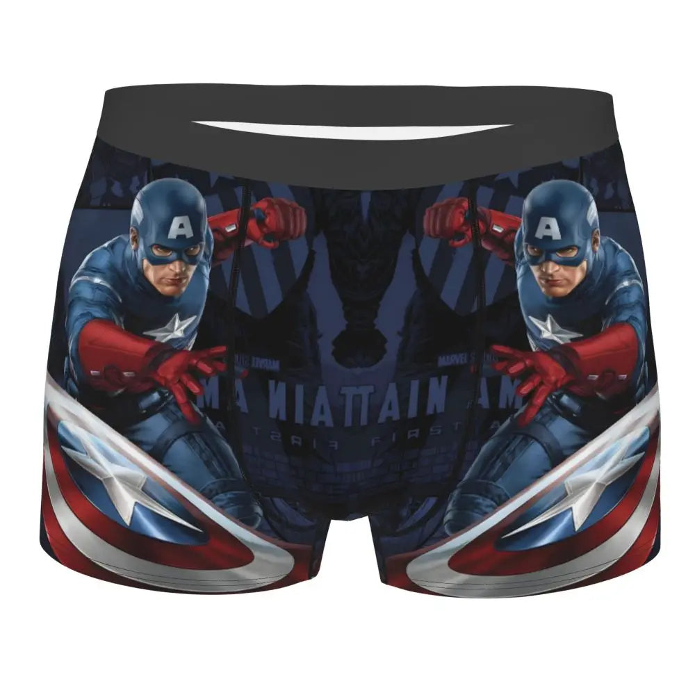 Captain America Comics Design Boxer Shorts for Men by MINISO