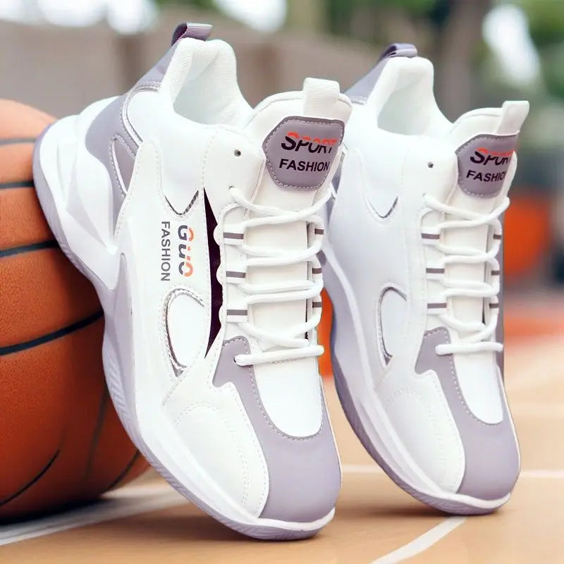 Men's High-Top Basketball Sneakers Breathable Sport Shoes