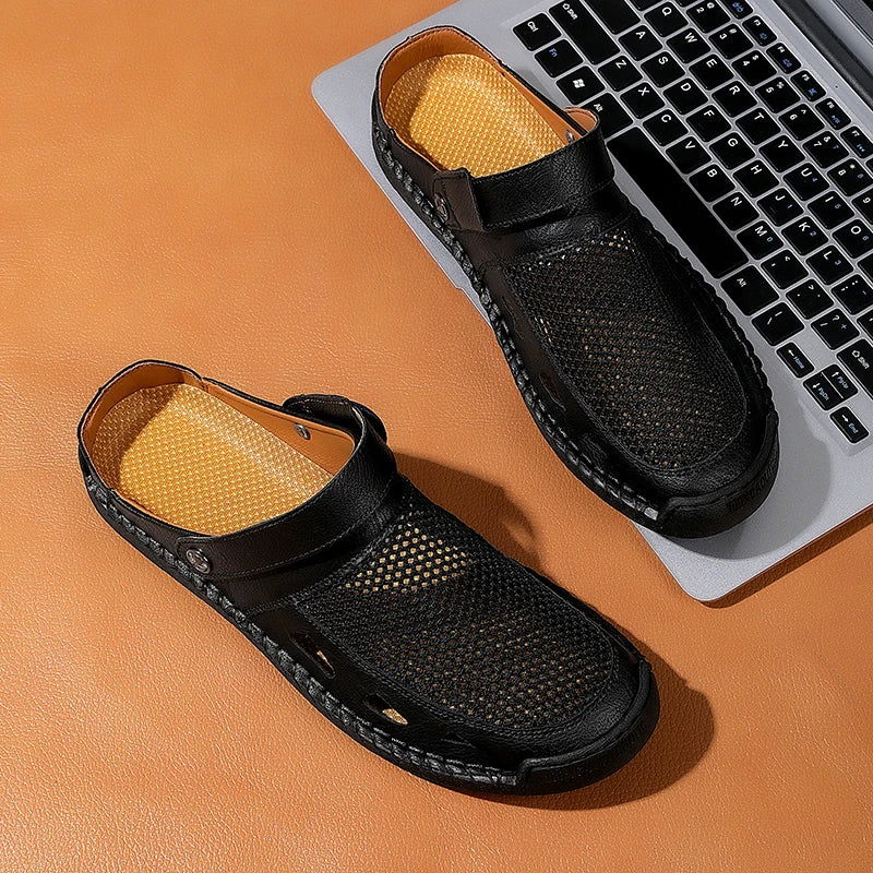 BTMOTTZ Summer Mens Casual Shoes Breathable Half Slippers