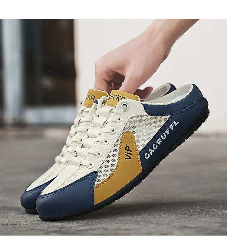 Men's Casual Slip-Ons - Breathable Artificial Leather Shoes