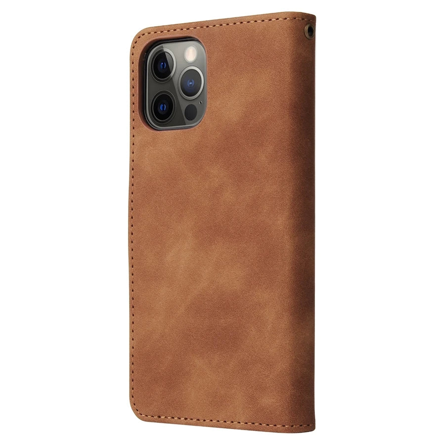 Brand ZZXX Leather Wallet Phone Case For iPhone 16e 16 Pro Max  Plus Flip Card