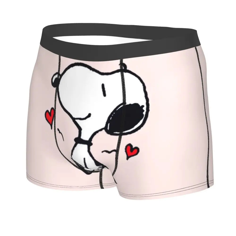 Snoopy Boxer Briefs for Men - Giggle Print Polyester Blend