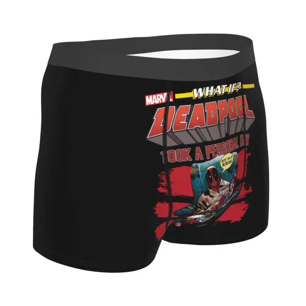 Deadpool Boxer Shorts for Men - Lycra Polyester Blend
