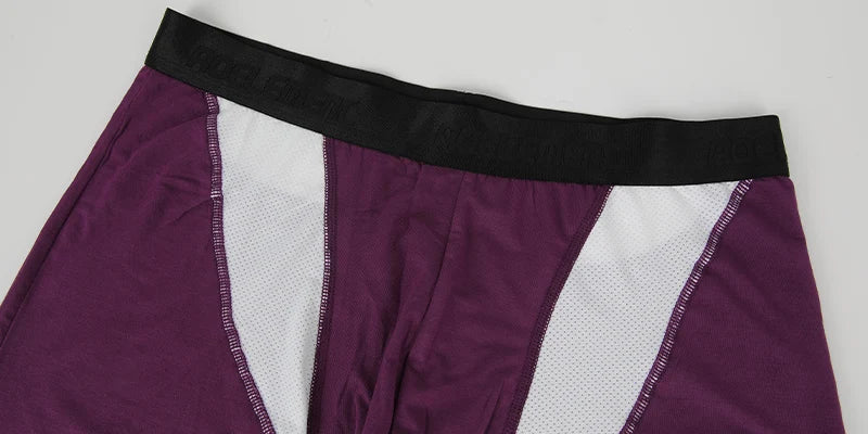 Men's Breathable Mesh Boxer Shorts in Black and Gray