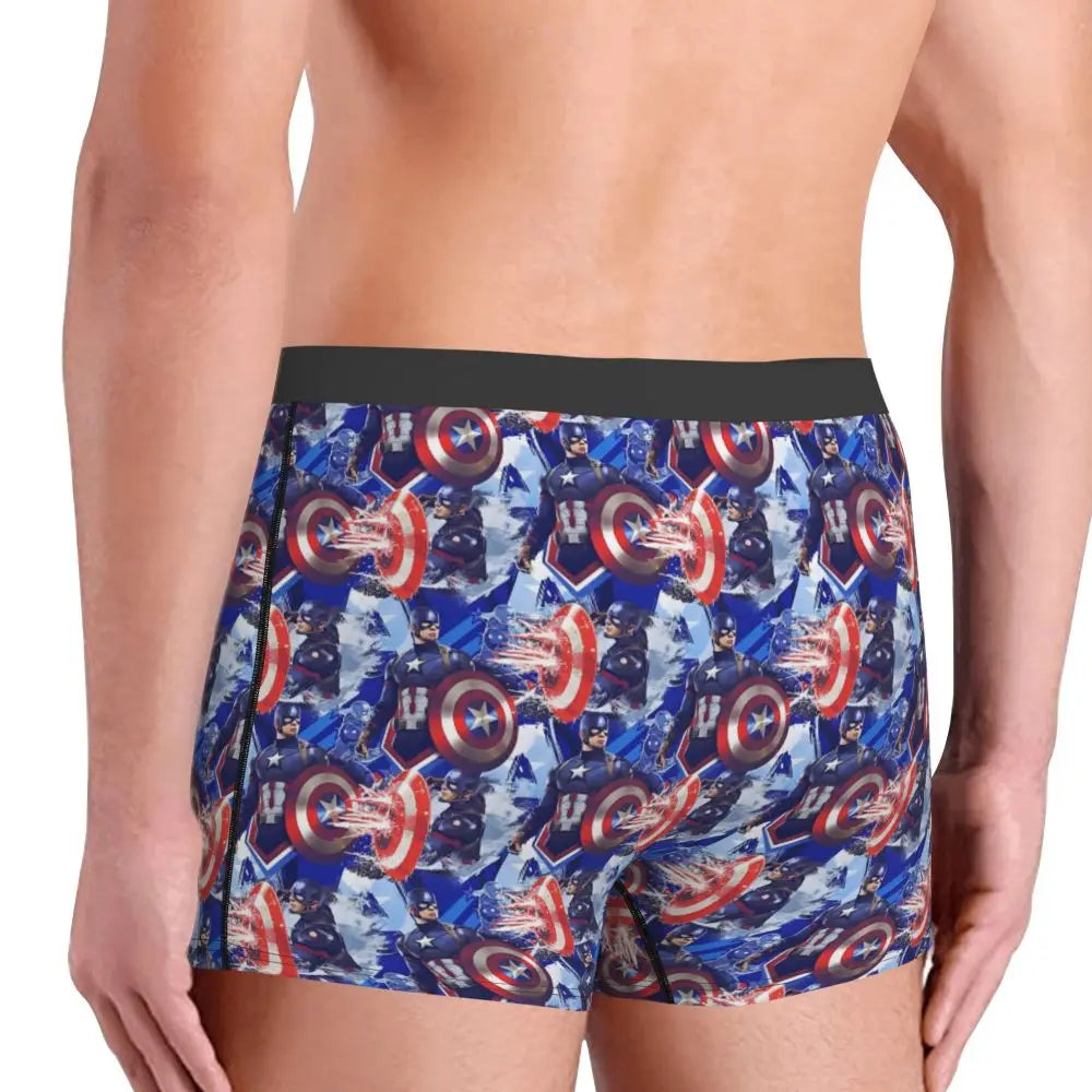 Captain America Comics Design Boxer Shorts for Men by MINISO