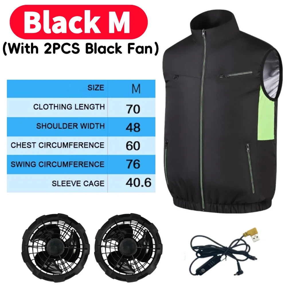 Cooling Vest Breathable Polyester Fan Vest for Hot Weather