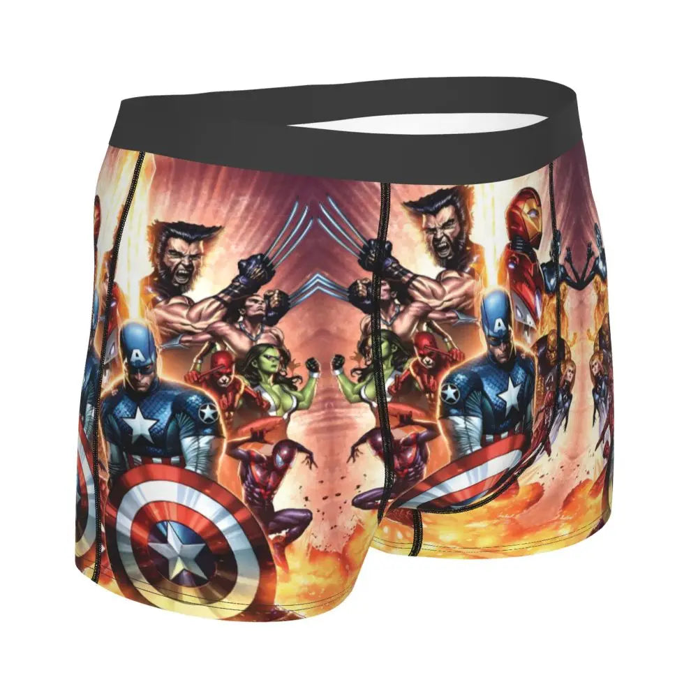 Captain America Comics Design Boxer Shorts for Men by MINISO