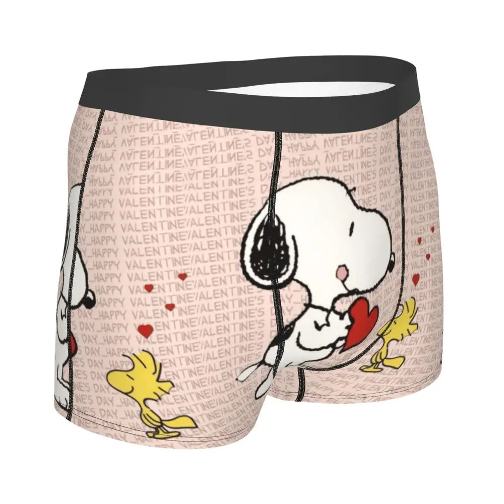 Snoopy Boxer Briefs for Men - Giggle Print Polyester Blend