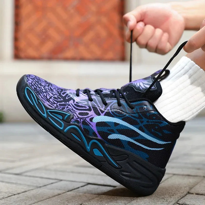 Men's Breathable Mesh Basketball Sneakers for Sports
