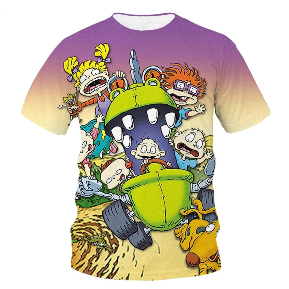 3D Printed Anime Character T-Shirt for Summer