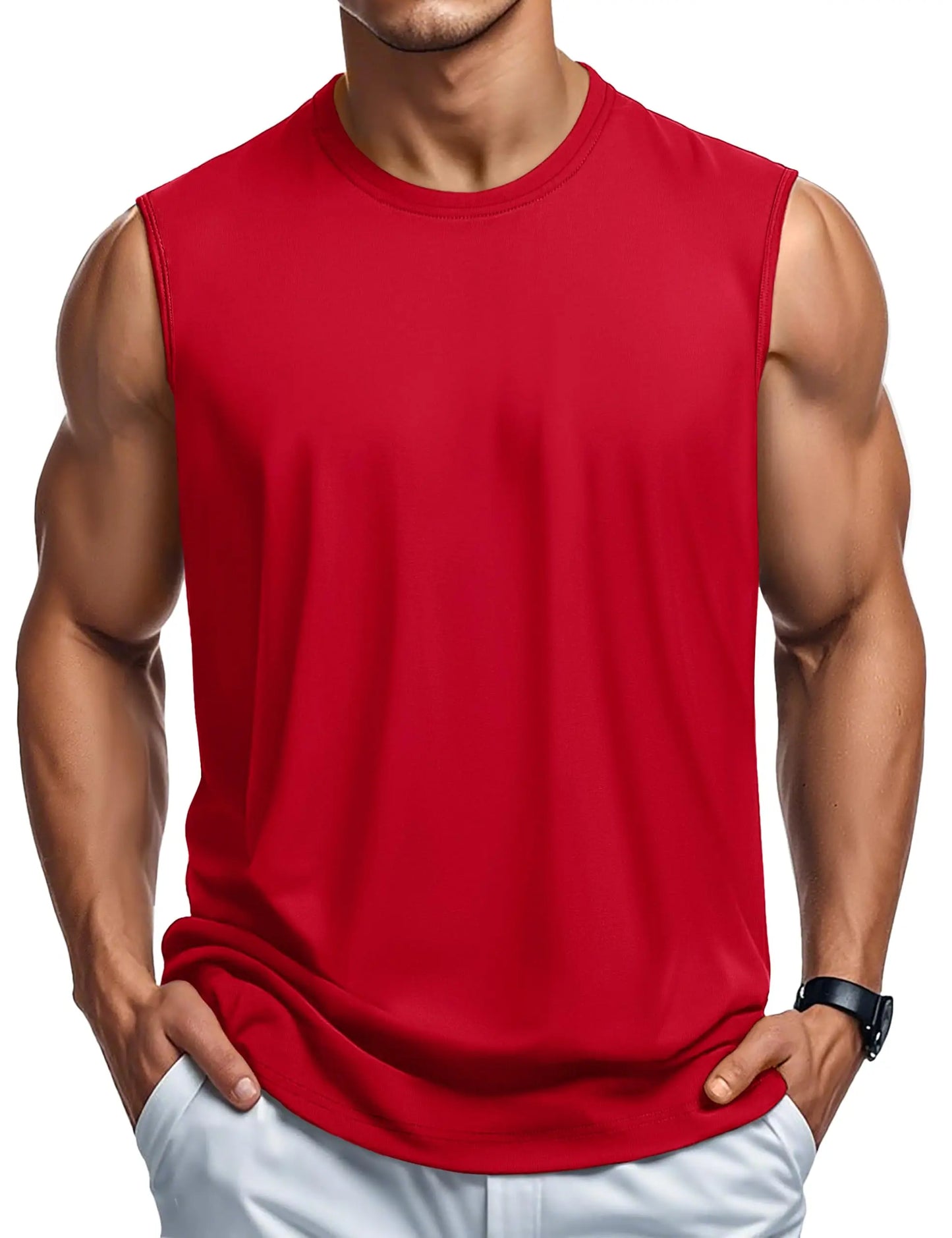 MAGCOMSEN Men's Cotton Sports Tank Top for Summer