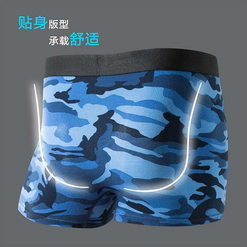 Camouflage Cotton Boxers by MOONBIFFY for Men