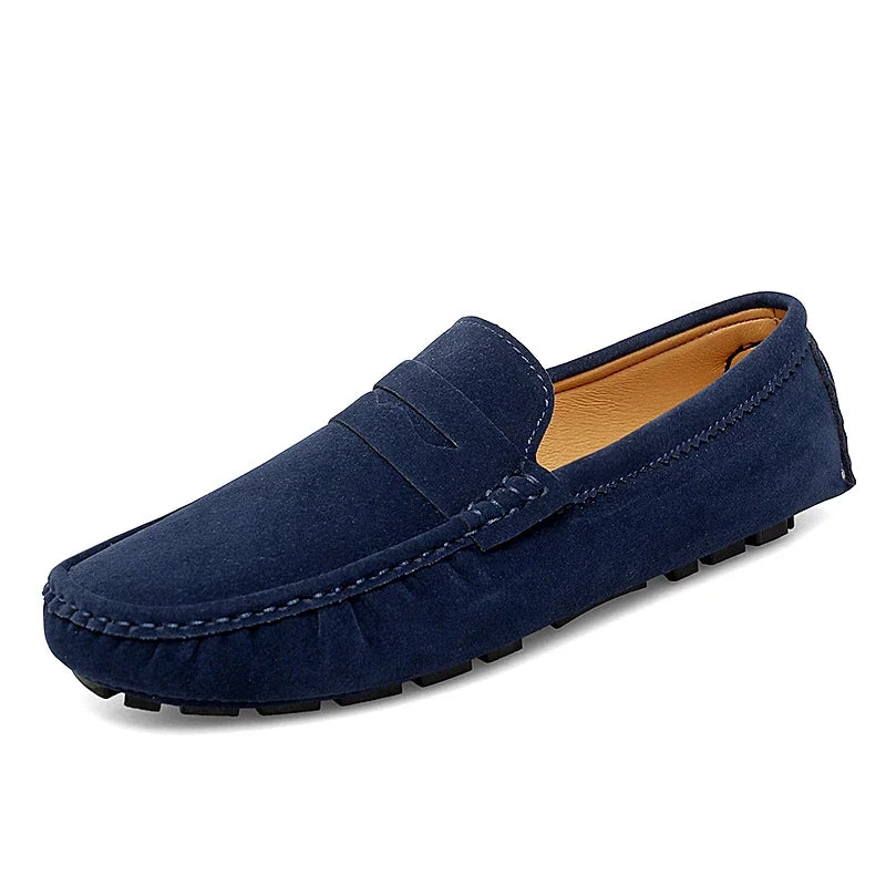 Men's Suede Leather Loafers Comfortable Walking Shoes
