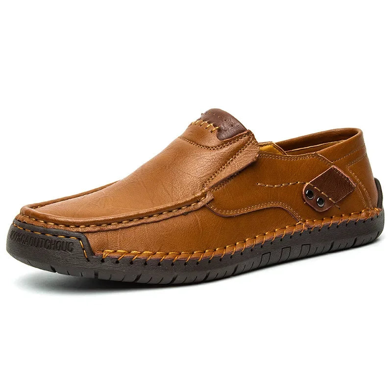 Genuine Leather Mens Loafers Slip-On Casual Shoes