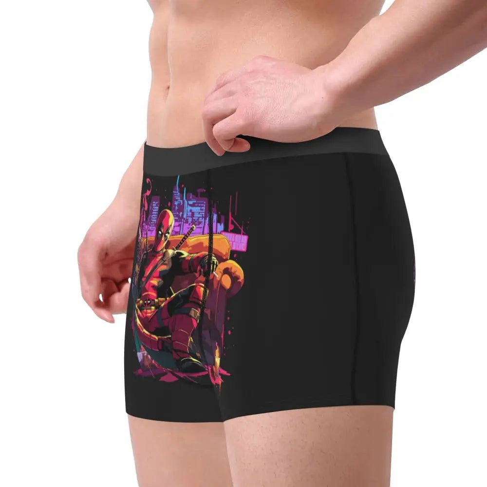 Deadpool Boxer Shorts for Men - Lycra Polyester Blend