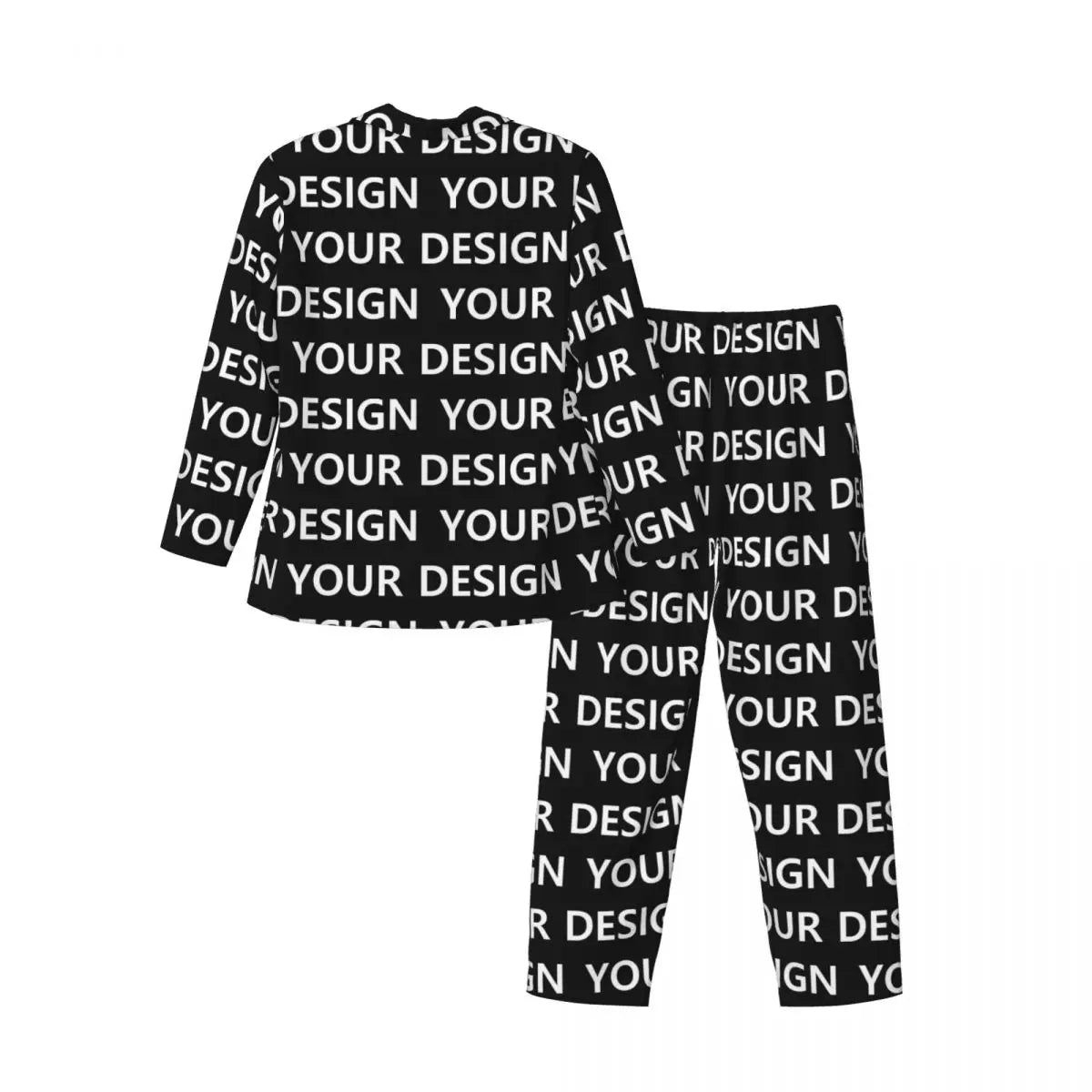 Custom DIY Men's Pajama Set with Print Design