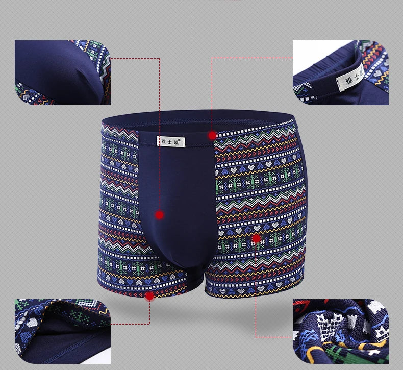 Bamboo Fiber Boxer Shorts for Men L-5XL