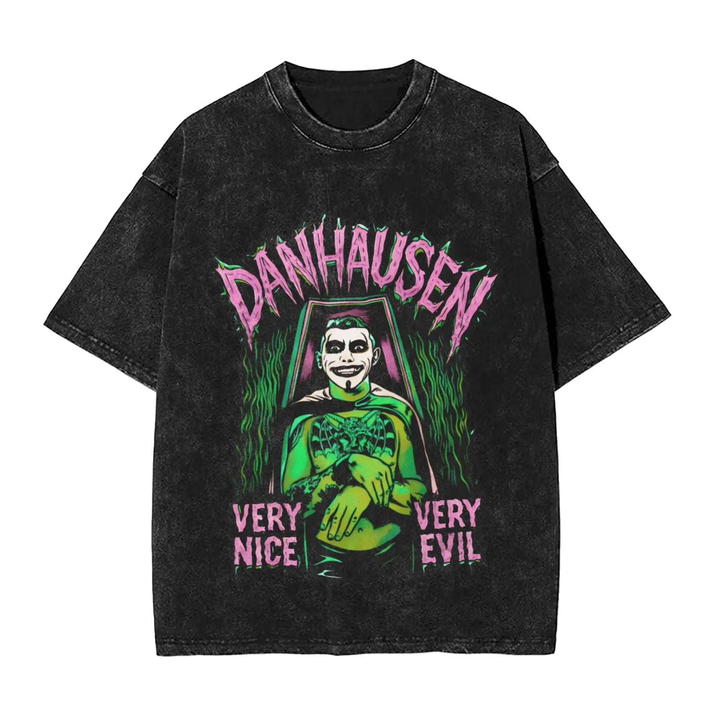 Mens T-Shirt Danhausen Wrestler Washed T Shirts Hipster  Summer Tees Y2K Retro Design Casual Tops Plus Size 2XL