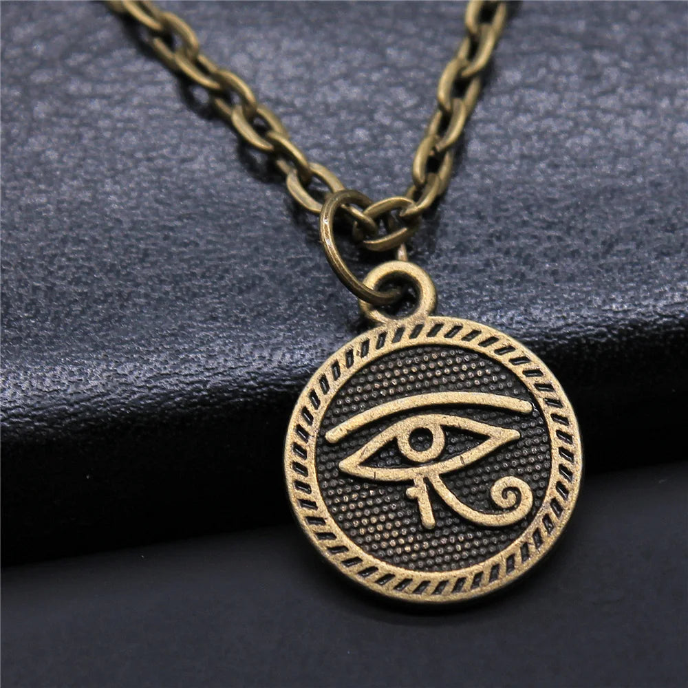Egyptian Jewelry Gift Egyptian God Pharaoh The Eye Of Horus Ankh Cross Pendant Necklace African Gift