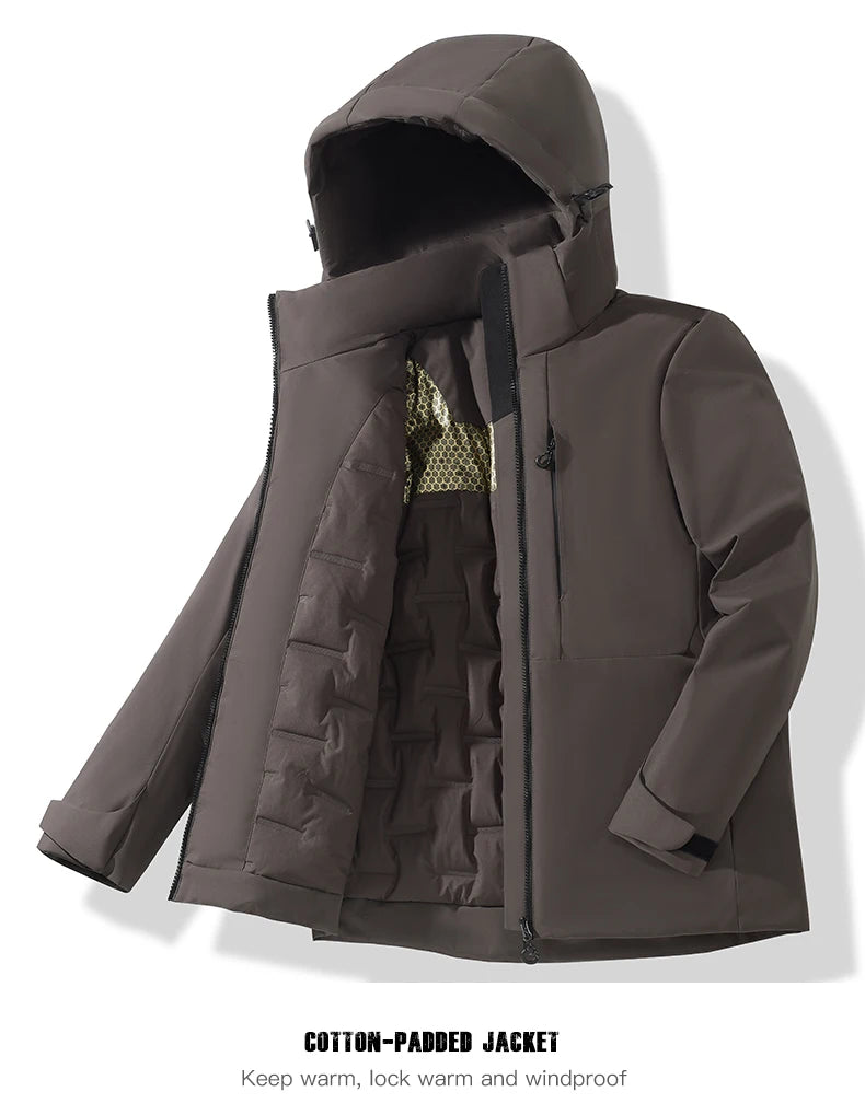 Unisex Waterproof  Windproof Thermal Windbreaker Men Women Hiking Climbing Jacket