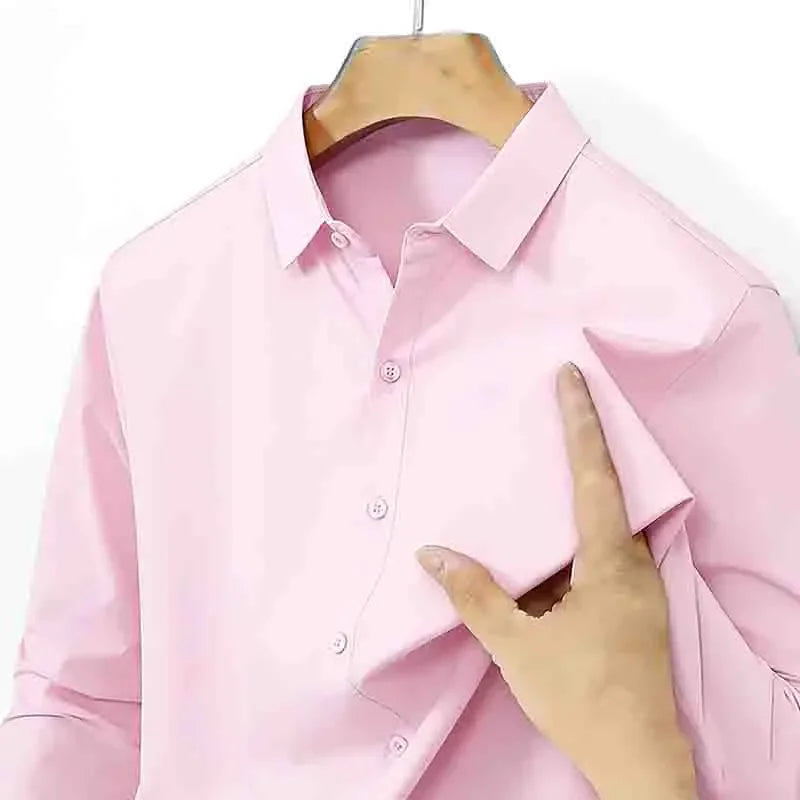 Men's Black Long Sleeve Button Down Dress Shirt