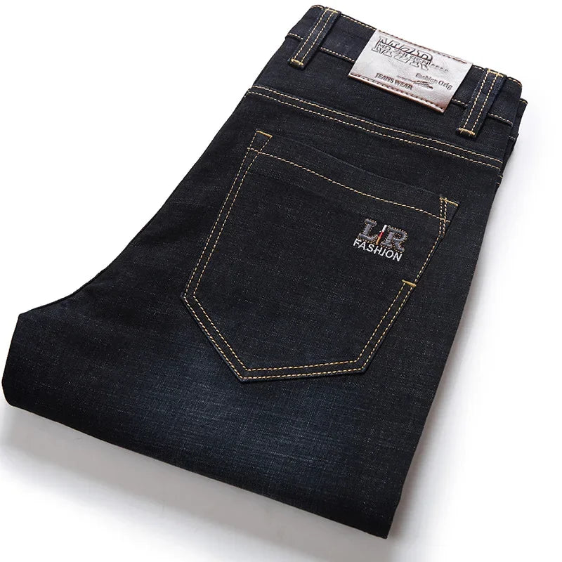 Plus Size Loose High Waist Denim Jeans for Men