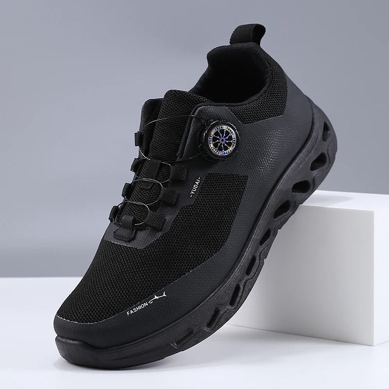 Men's Casual Shoes with Breathable Mesh and Rubber Sole