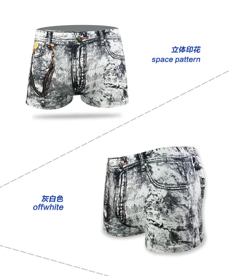 Men's Cotton 3D Print Boxer Shorts