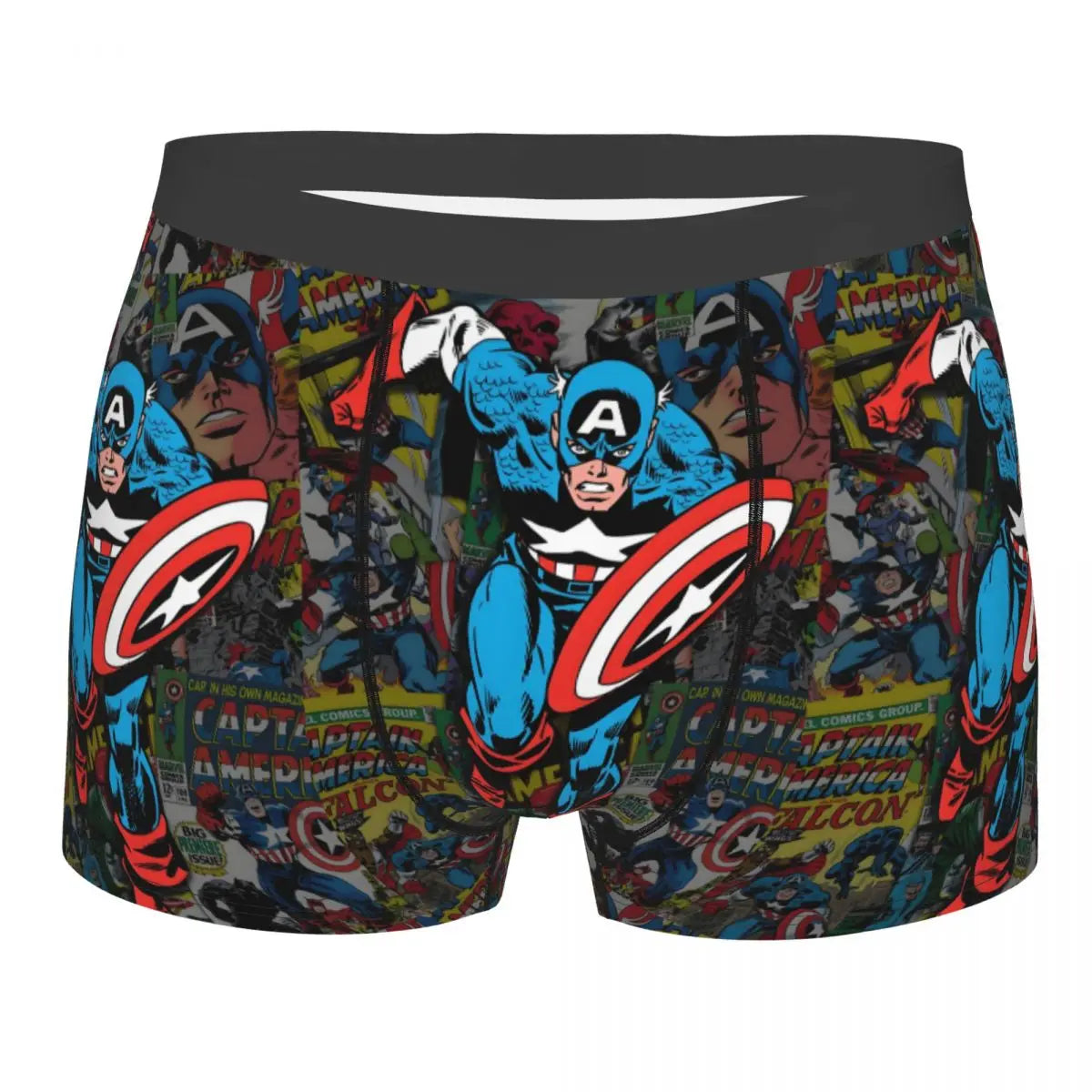 Captain America Comics Design Boxer Shorts for Men by MINISO