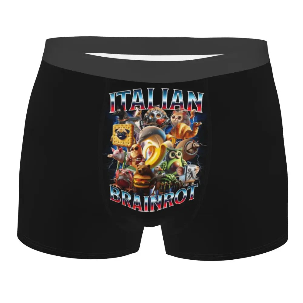 Men's Boxer Shorts Brr Brr Patapim Funny Italian Brainrot