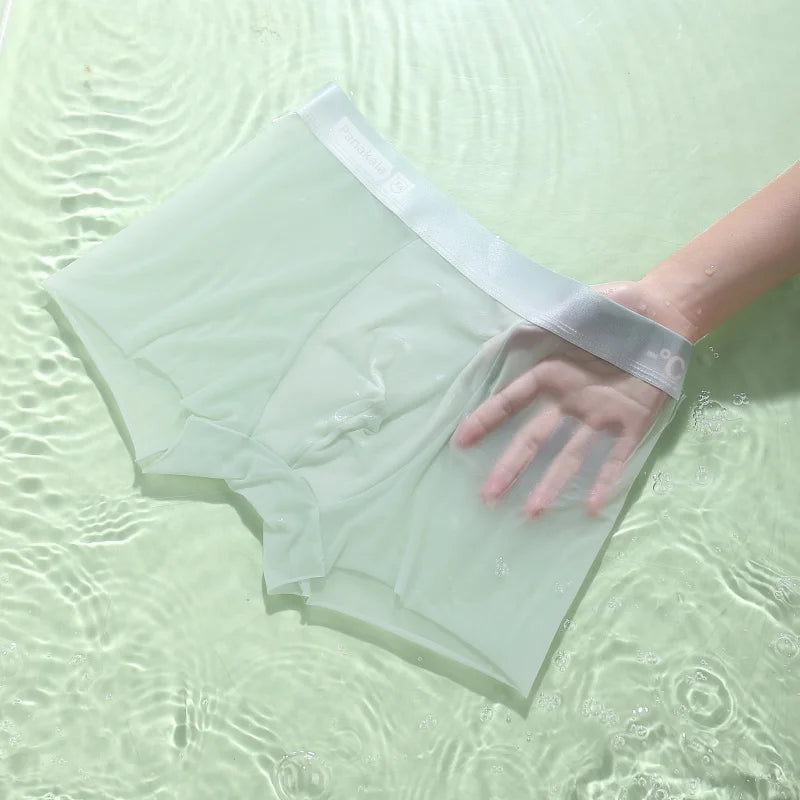 Ultra Thin Boxer Shorts for Men in Ice Silk Material