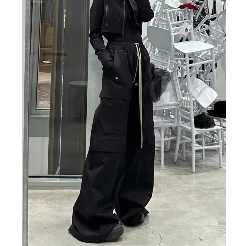 High Street Men's Wide Leg Bell Bottoms Workwear Pants