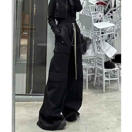 High Street Men's Wide Leg Bell Bottoms Workwear Pants