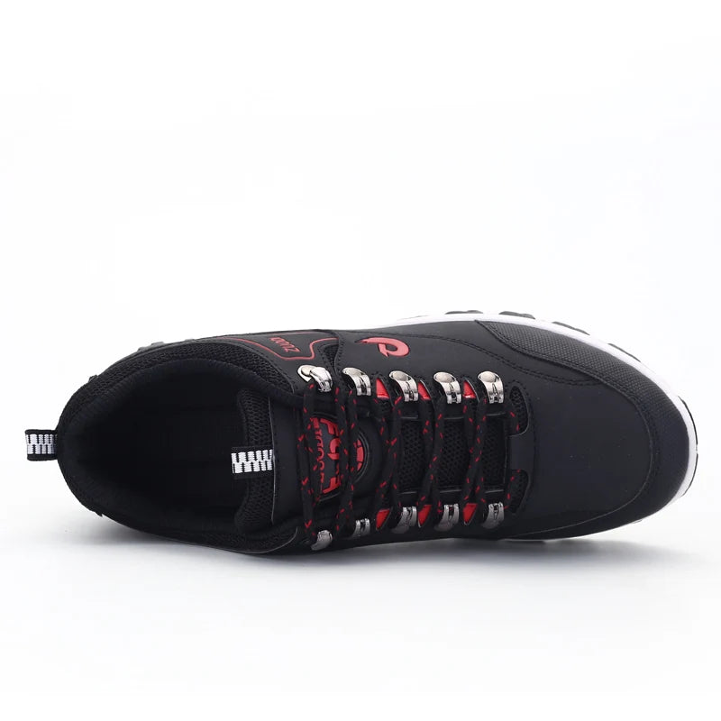 Leather Casual Sneakers for Men Lightweight Walking Shoes