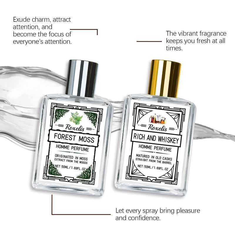 Charismatic Men's Eau De Cologne with Whiskey Fragrance 50ml