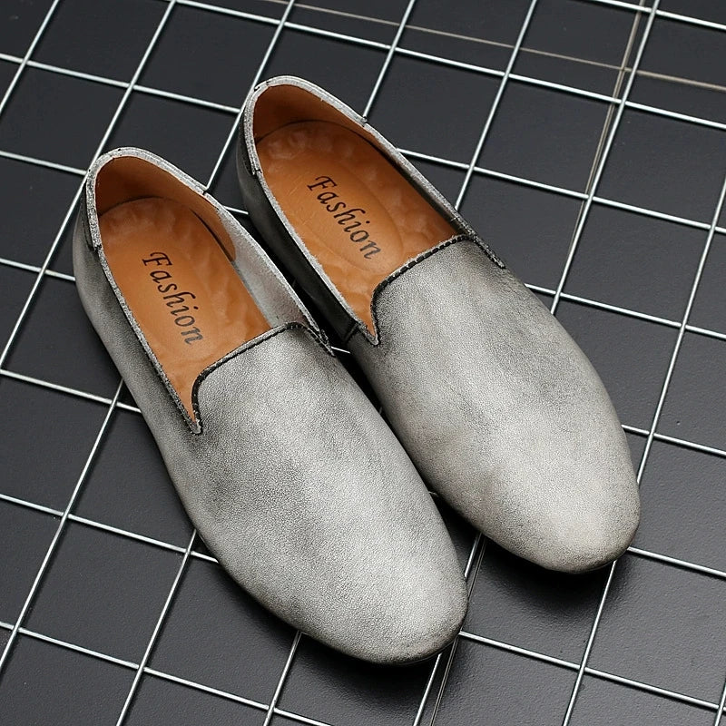 Men's Genuine Leather Casual Loafers Driving Shoes