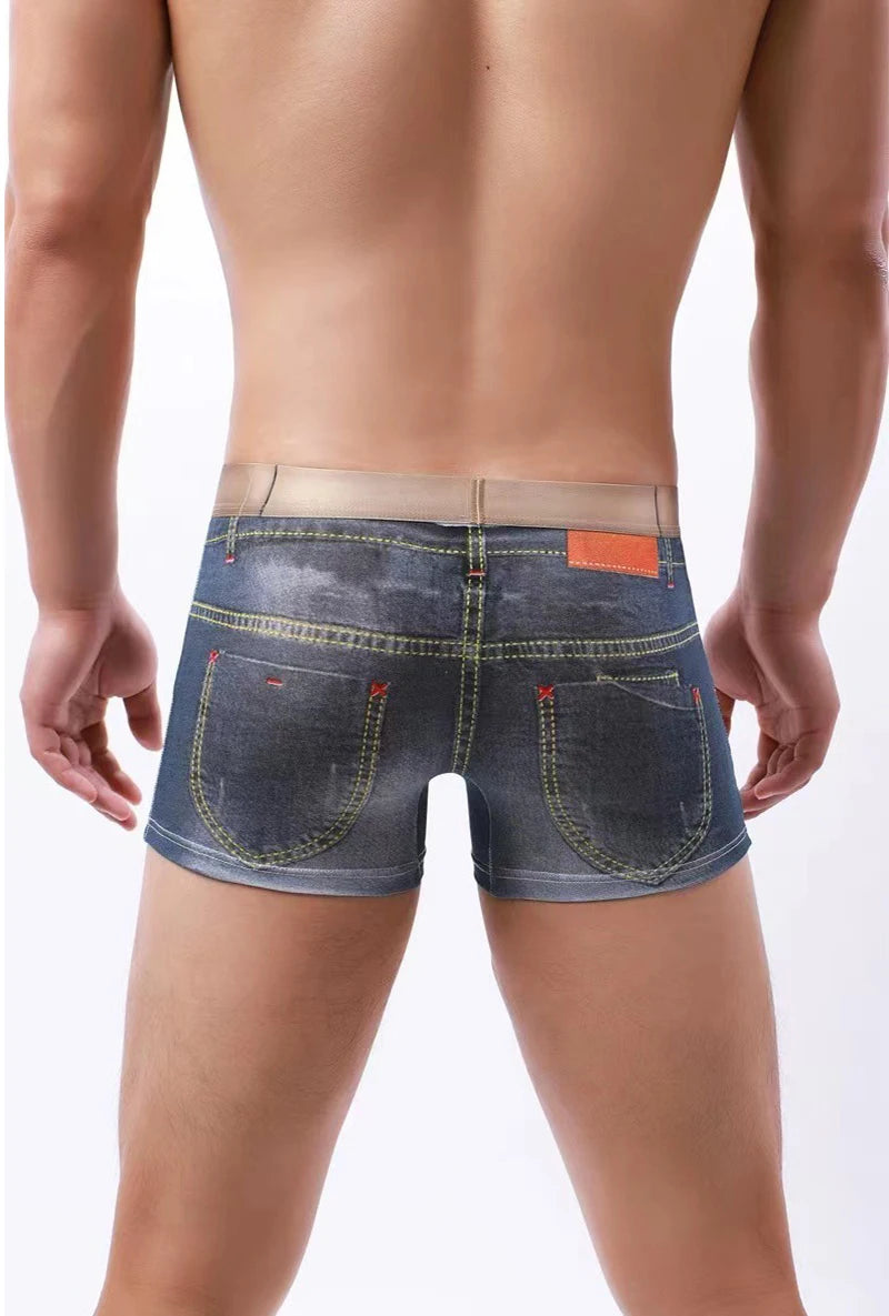 Men's Denim Boxer Shorts by NURRASA