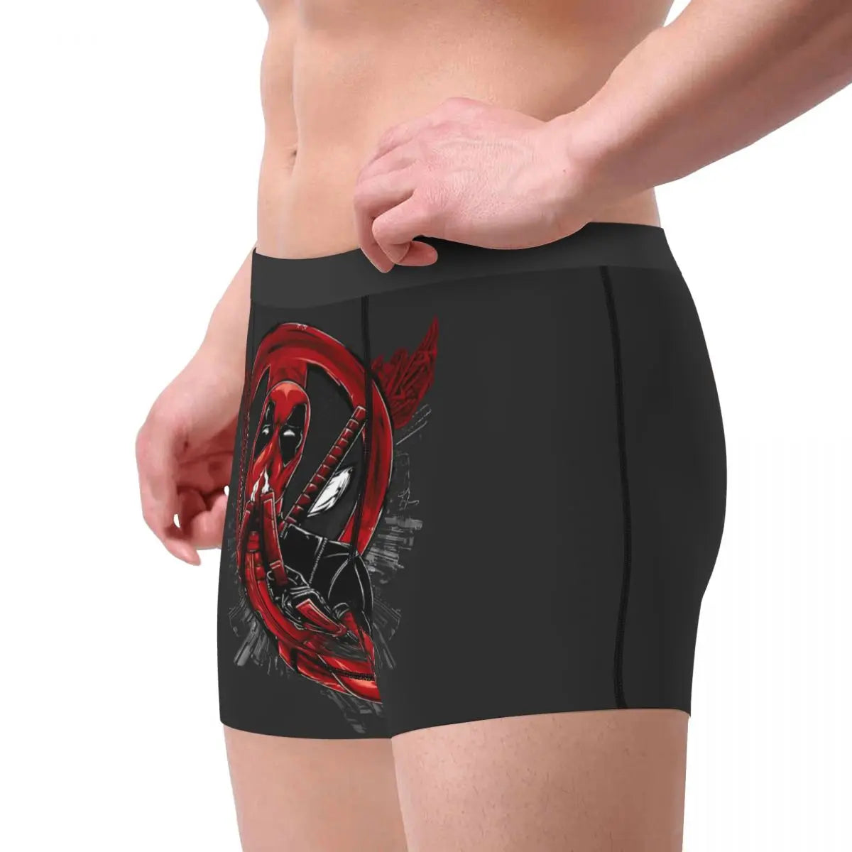Deadpool Boxer Shorts for Men - Lycra Polyester Blend