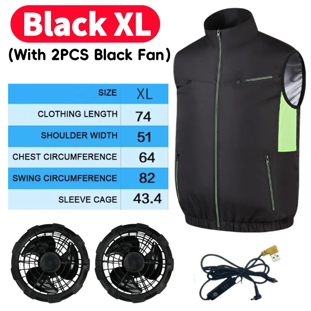 Cooling Vest Breathable Polyester Fan Vest for Hot Weather