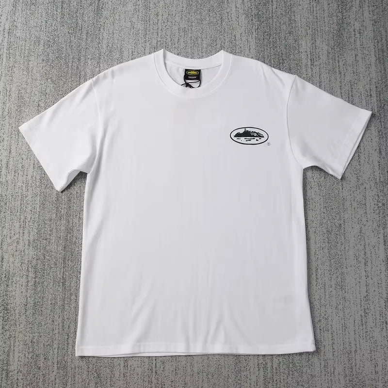 Small Boat Printed Cotton T-Shirt for Men