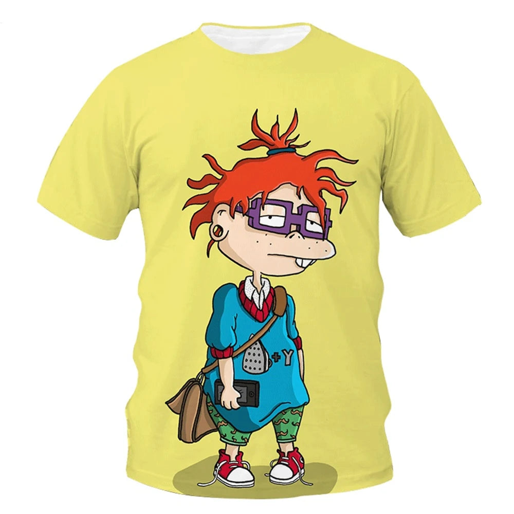 3D Printed Anime Character T-Shirt for Summer