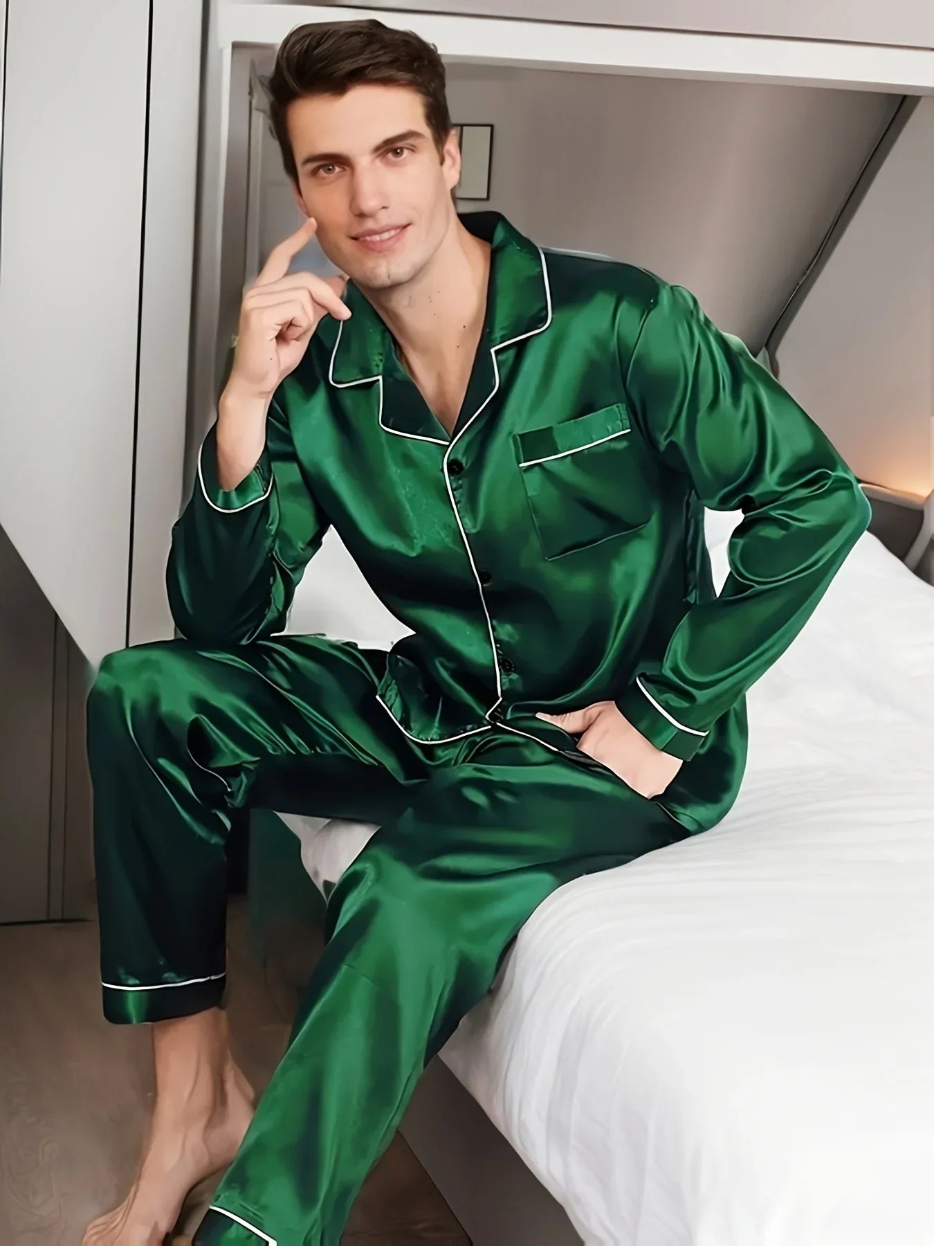 Men's Microfiber Pajama Set for Comfortable Sleep