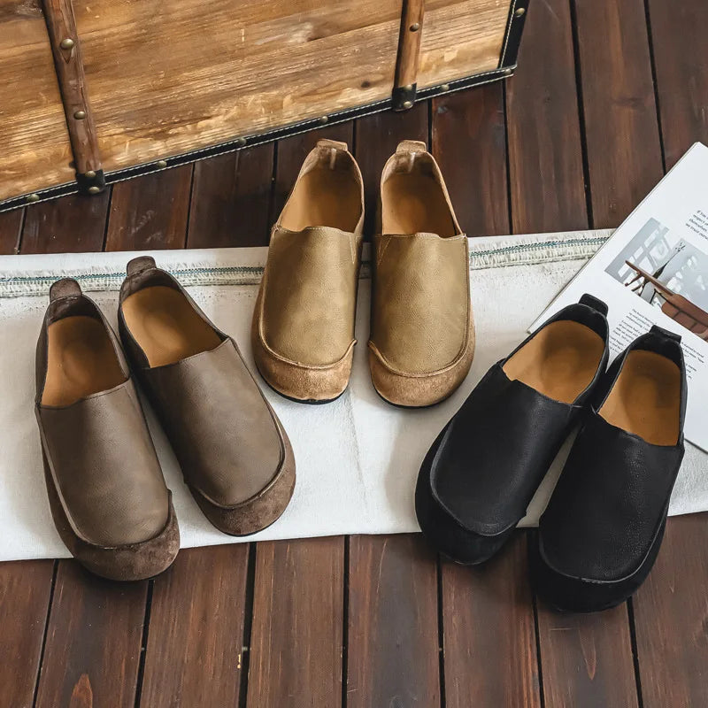 Men's Casual Slip-On Loafers in Soft Leather