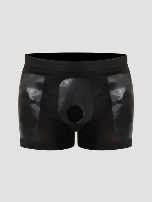 Men's Boxer Briefs with Front Opening and Breathable Comfort