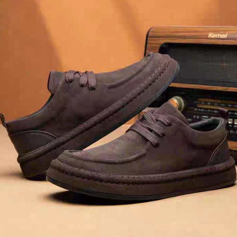 Brown Casual Loafers for Men Made of Durable Suede