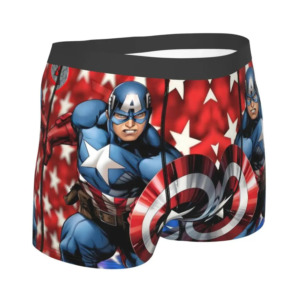 Captain America Comics Design Boxer Shorts for Men by MINISO