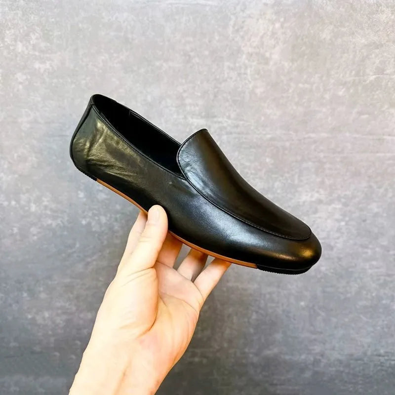Men's Genuine Leather Casual Loafers for Daily Use