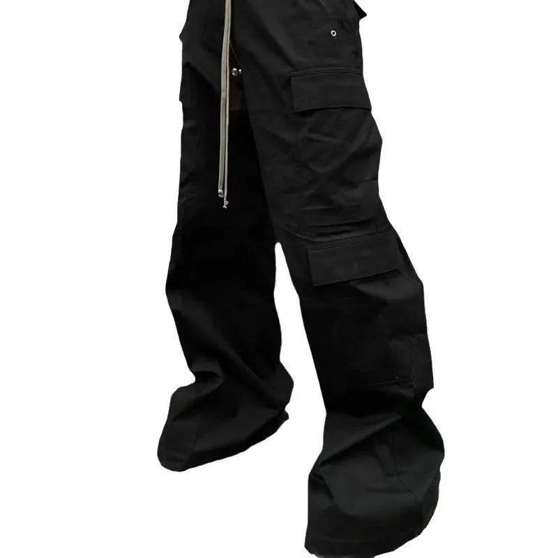 High Street Men's Wide Leg Bell Bottoms Workwear Pants